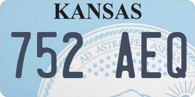 KS license plate 752AEQ