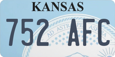 KS license plate 752AFC