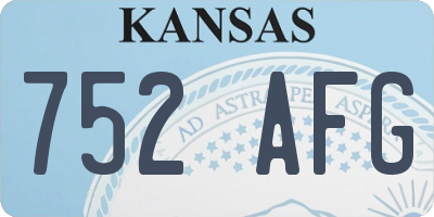 KS license plate 752AFG