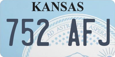 KS license plate 752AFJ