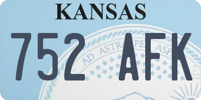 KS license plate 752AFK