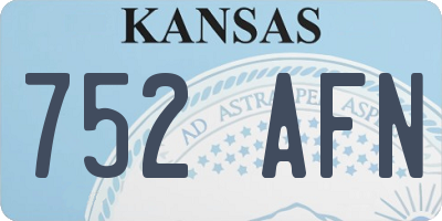 KS license plate 752AFN