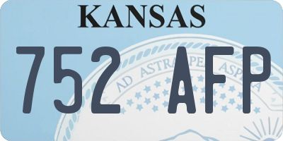 KS license plate 752AFP