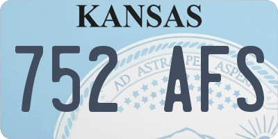KS license plate 752AFS