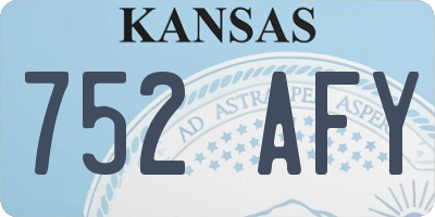 KS license plate 752AFY