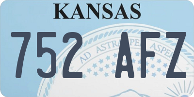 KS license plate 752AFZ