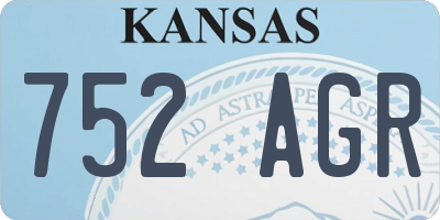 KS license plate 752AGR