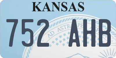 KS license plate 752AHB