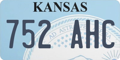 KS license plate 752AHC