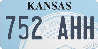 KS license plate 752AHH