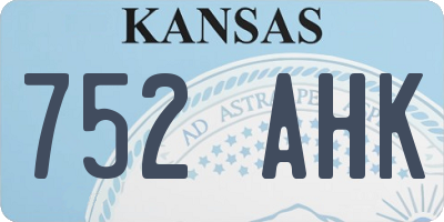 KS license plate 752AHK