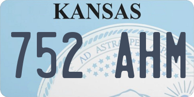 KS license plate 752AHM