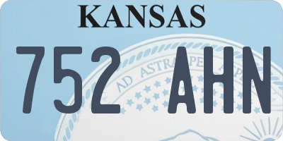 KS license plate 752AHN