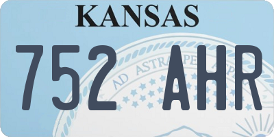 KS license plate 752AHR