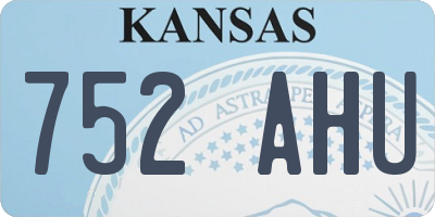 KS license plate 752AHU