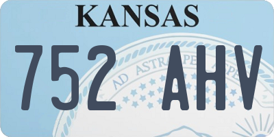 KS license plate 752AHV
