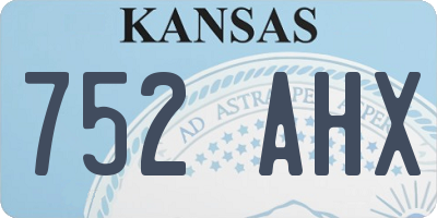 KS license plate 752AHX