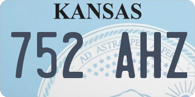 KS license plate 752AHZ
