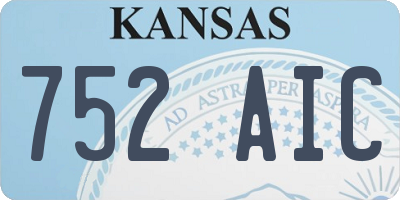 KS license plate 752AIC