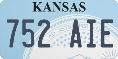 KS license plate 752AIE