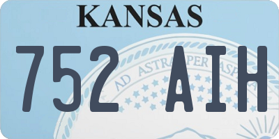 KS license plate 752AIH