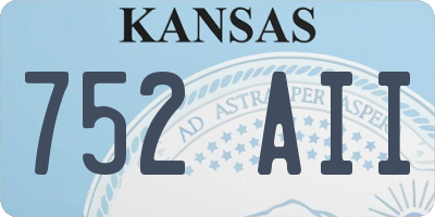 KS license plate 752AII