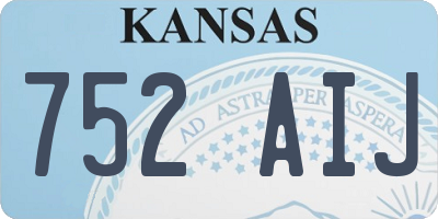 KS license plate 752AIJ