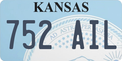 KS license plate 752AIL