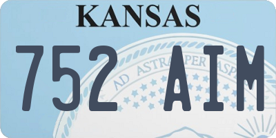 KS license plate 752AIM