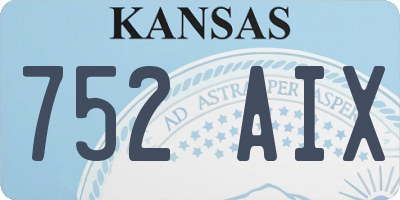 KS license plate 752AIX