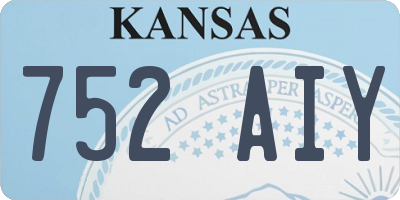 KS license plate 752AIY