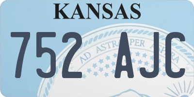 KS license plate 752AJC