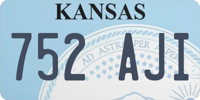 KS license plate 752AJI