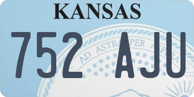 KS license plate 752AJU