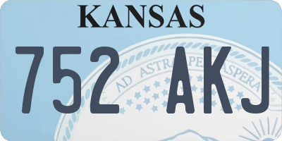 KS license plate 752AKJ