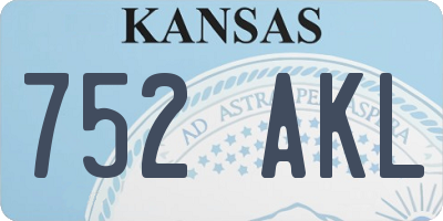 KS license plate 752AKL