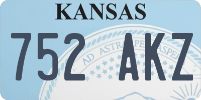 KS license plate 752AKZ