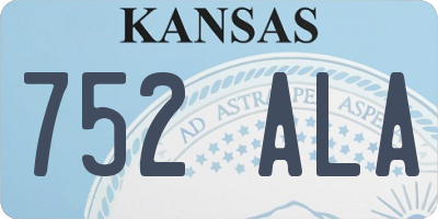 KS license plate 752ALA