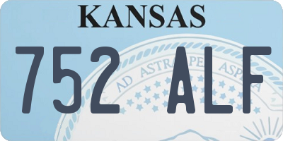 KS license plate 752ALF