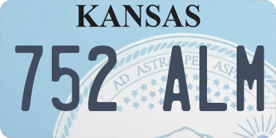 KS license plate 752ALM