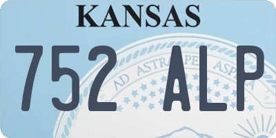 KS license plate 752ALP
