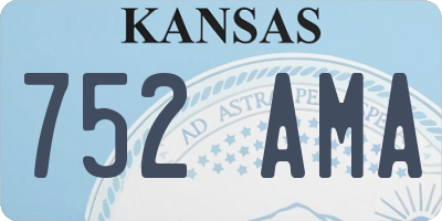 KS license plate 752AMA