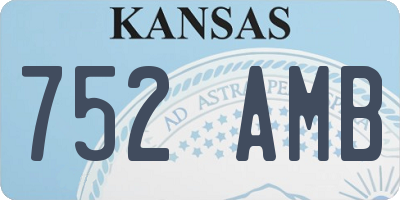 KS license plate 752AMB