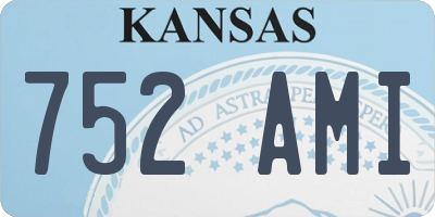 KS license plate 752AMI