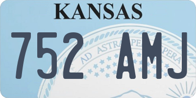 KS license plate 752AMJ