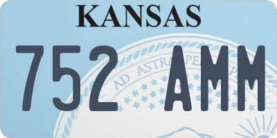 KS license plate 752AMM