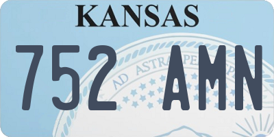 KS license plate 752AMN