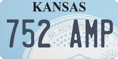 KS license plate 752AMP
