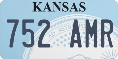 KS license plate 752AMR