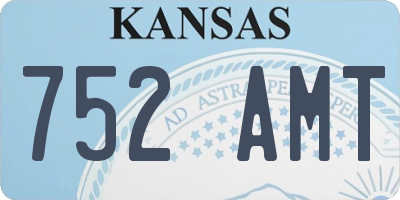 KS license plate 752AMT